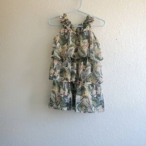 Girls 2T Tropical Tier Dress Wonder Nation Multi-color Summer Fall Ruffle